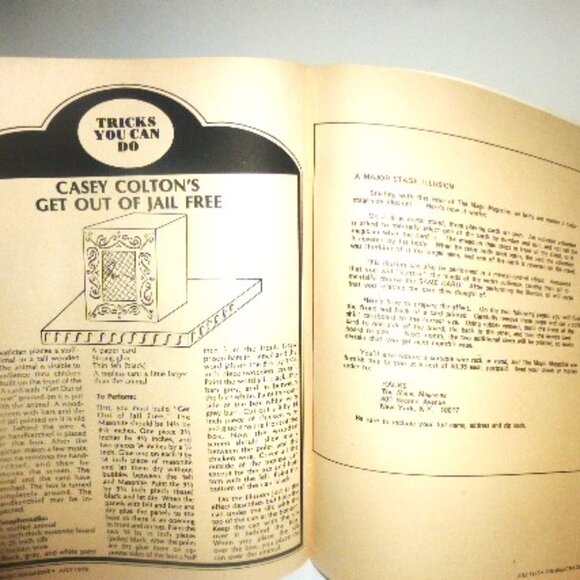 July 1976 Houdini's MAGIC MAGAZINE Magician Book Houdini Magic Tricks UFO Space - Picture 5 of 5